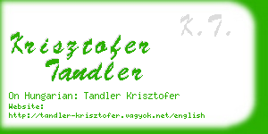 krisztofer tandler business card